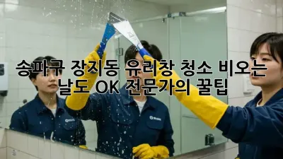송파구 장지동 유리창 청소✨ 비오는 날도 OK? 전문가의 꿀팁! 🌧️