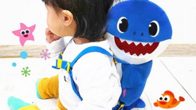 핑크퐁 아빠상어 인형 배낭 블루 💙 득템 후기!